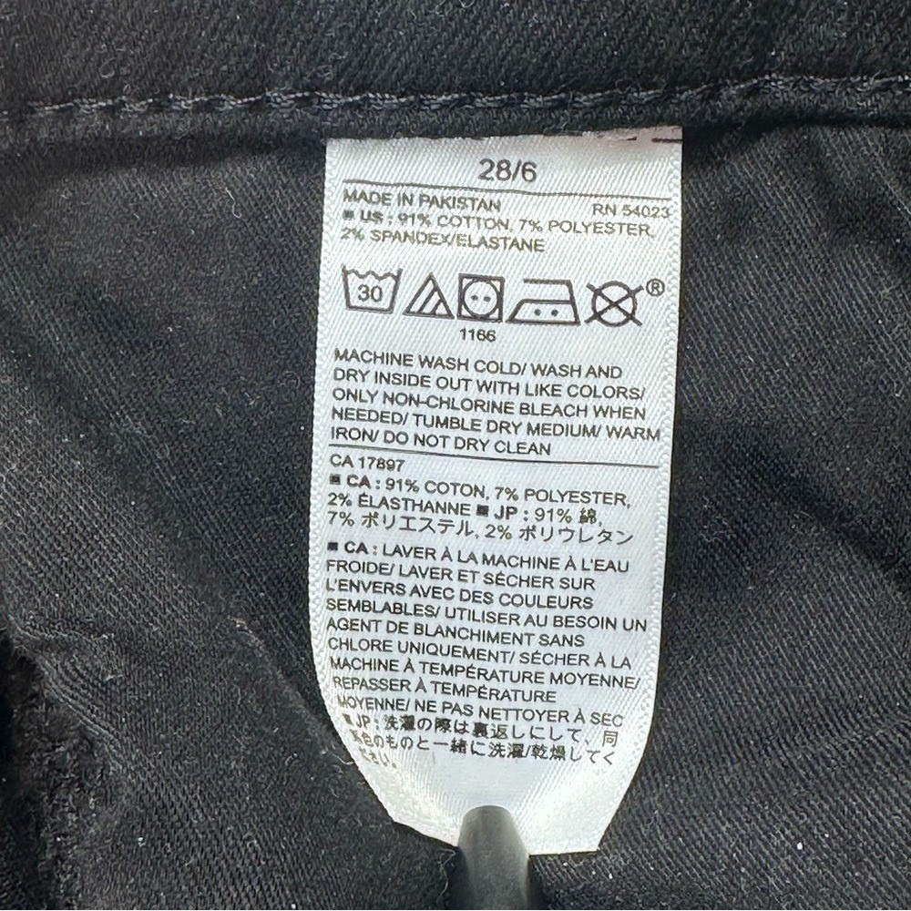 Banana Republic High Rise Skinny Jeans Womens 28/6 Black Stretch Denim Pants - Picture 5 of 6